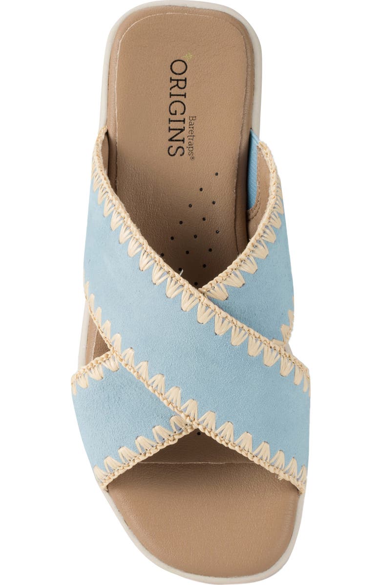 Baretraps Origins Dolinda Slide Sandal, Alternate, color, Sea Glass Blue Suede
