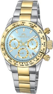 PORSAMO BLEU Alexis Two-Tone Multifunction Bracelet Watch, 37mm