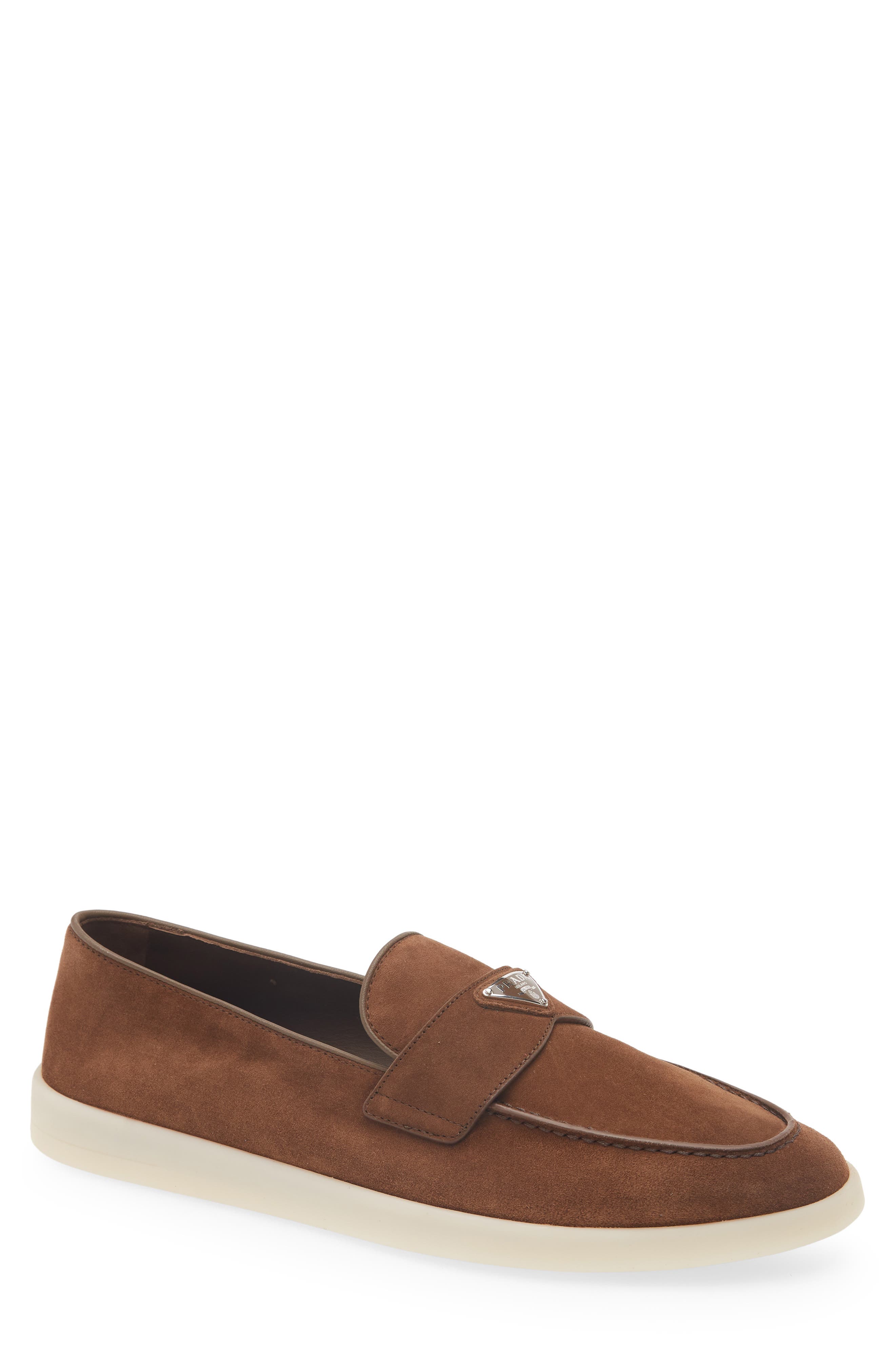 Prada St. Tropez Loafer, Main, color, Cacao