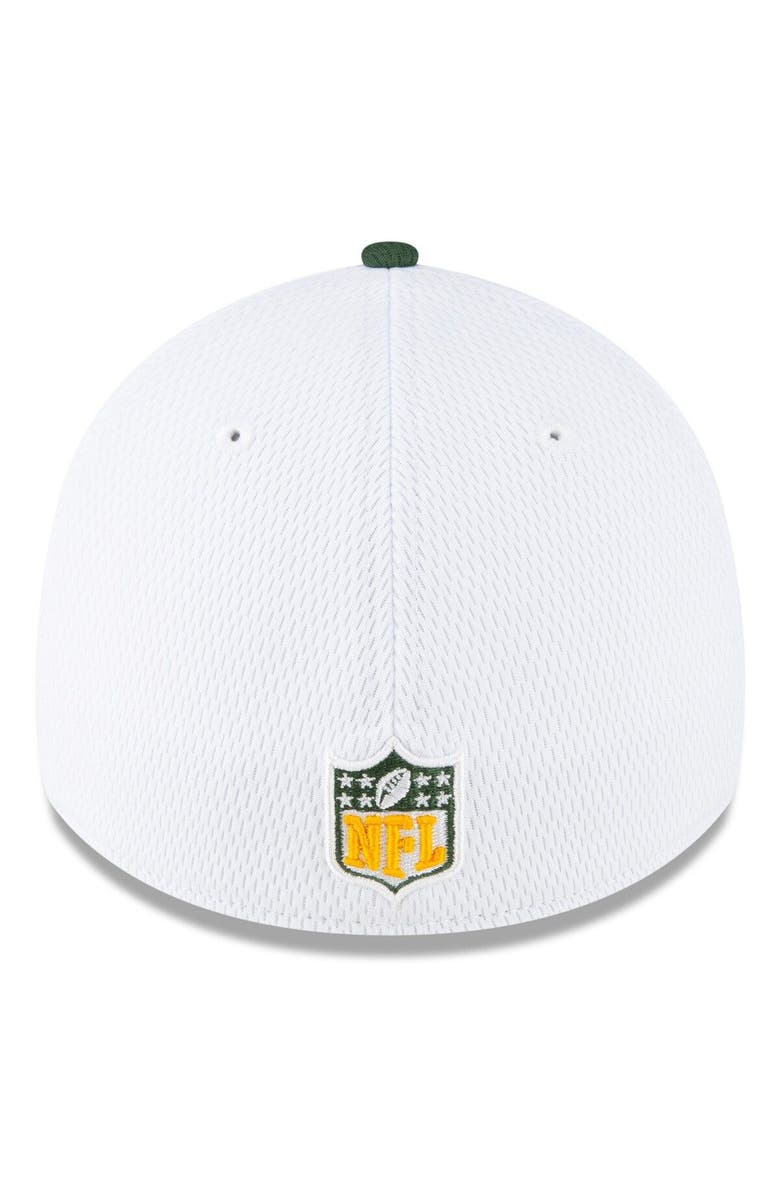 New Era Men's New Era  White/Green Green Bay Packers 2023 Sideline 39THIRTY Flex Hat, Alternate, color, White