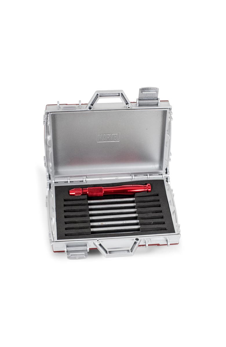 Toynk Marvel Iron Man 2 Replica Briefcase 7-Piece Screwdriver Set Tool Kit, Main, color, Red