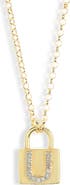 MESHMERISE Diamond Padlock Initial Pendant Necklace - 0.12ct.