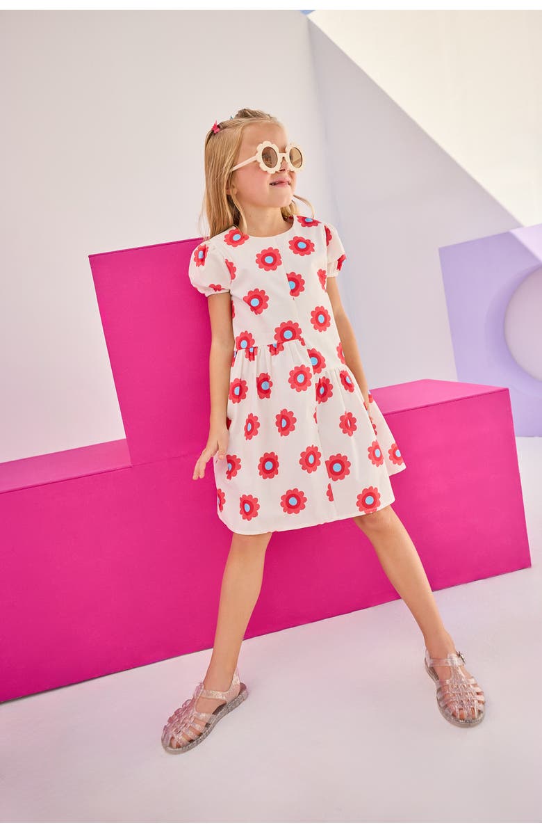 BISBY Kids' Knit Phillipa Dress, Alternate, color, Poppy Floral Rouge