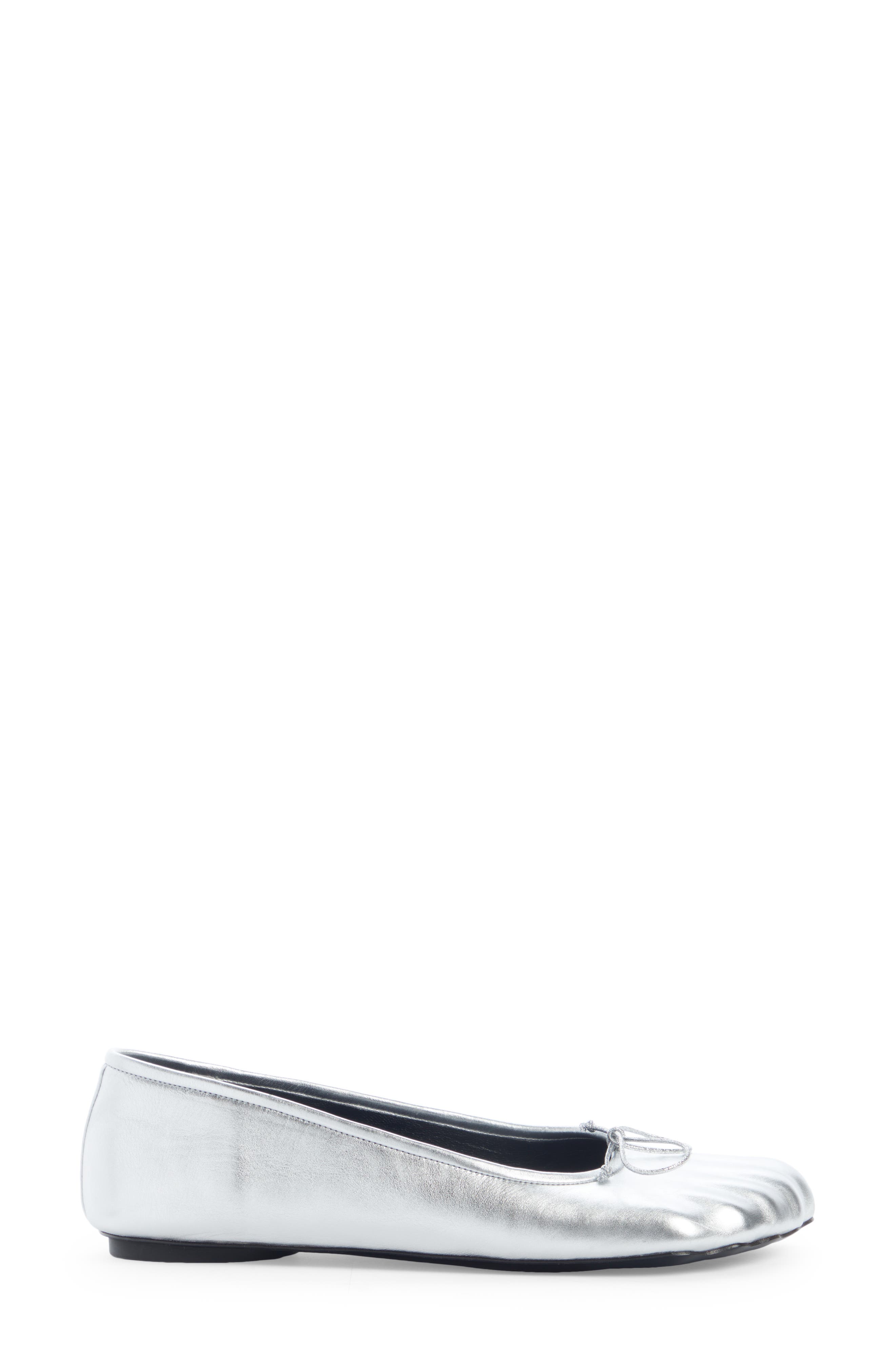 Balenciaga Fetish Metallic Ballerina Flat, Alternate, color, 