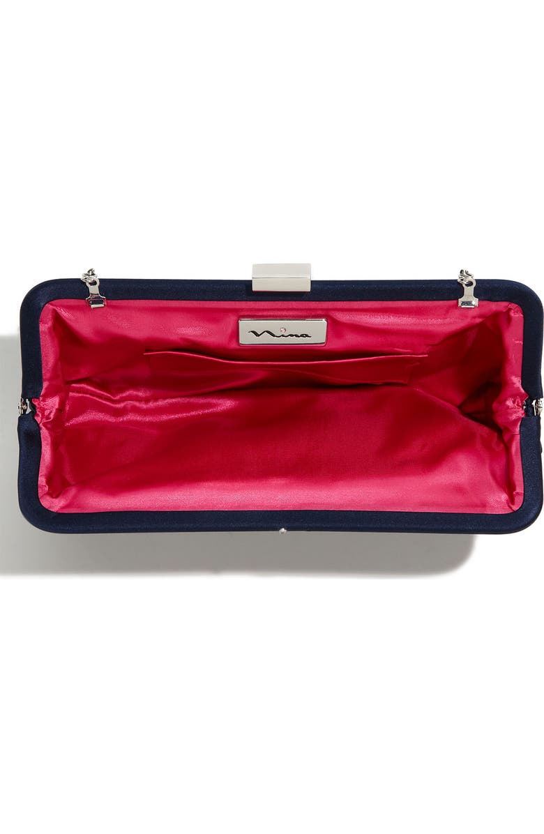 Nina 'Logan' Satin Clutch, Alternate, color,