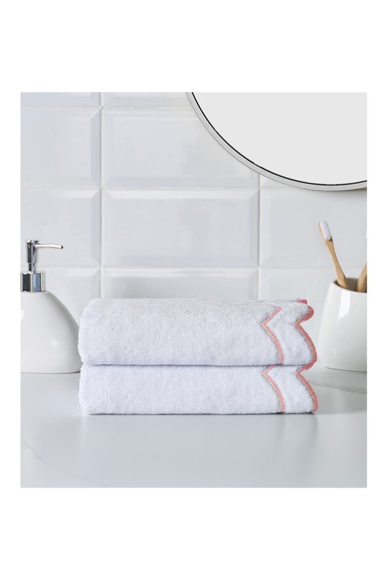 Scallop Hand Towel, Alternate, color, BLUSH