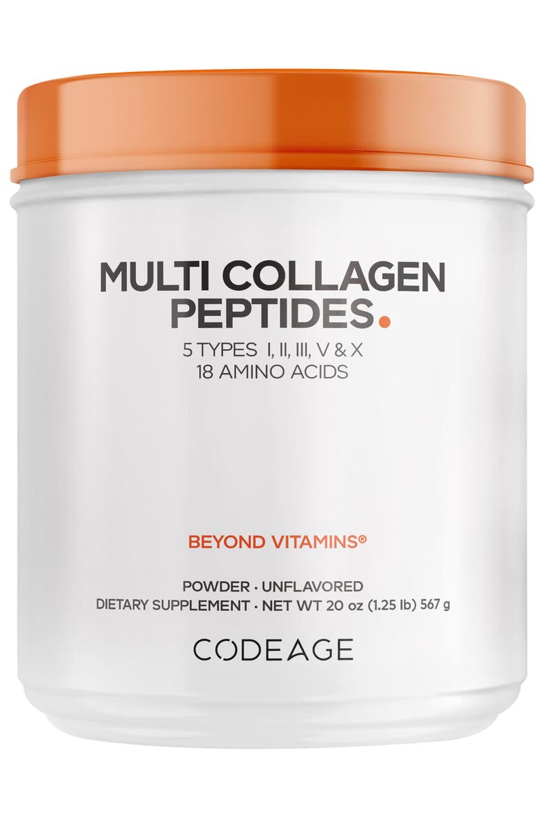 Multi Collagen Protein Powder Peptides Powder Supplement, Main, color, White