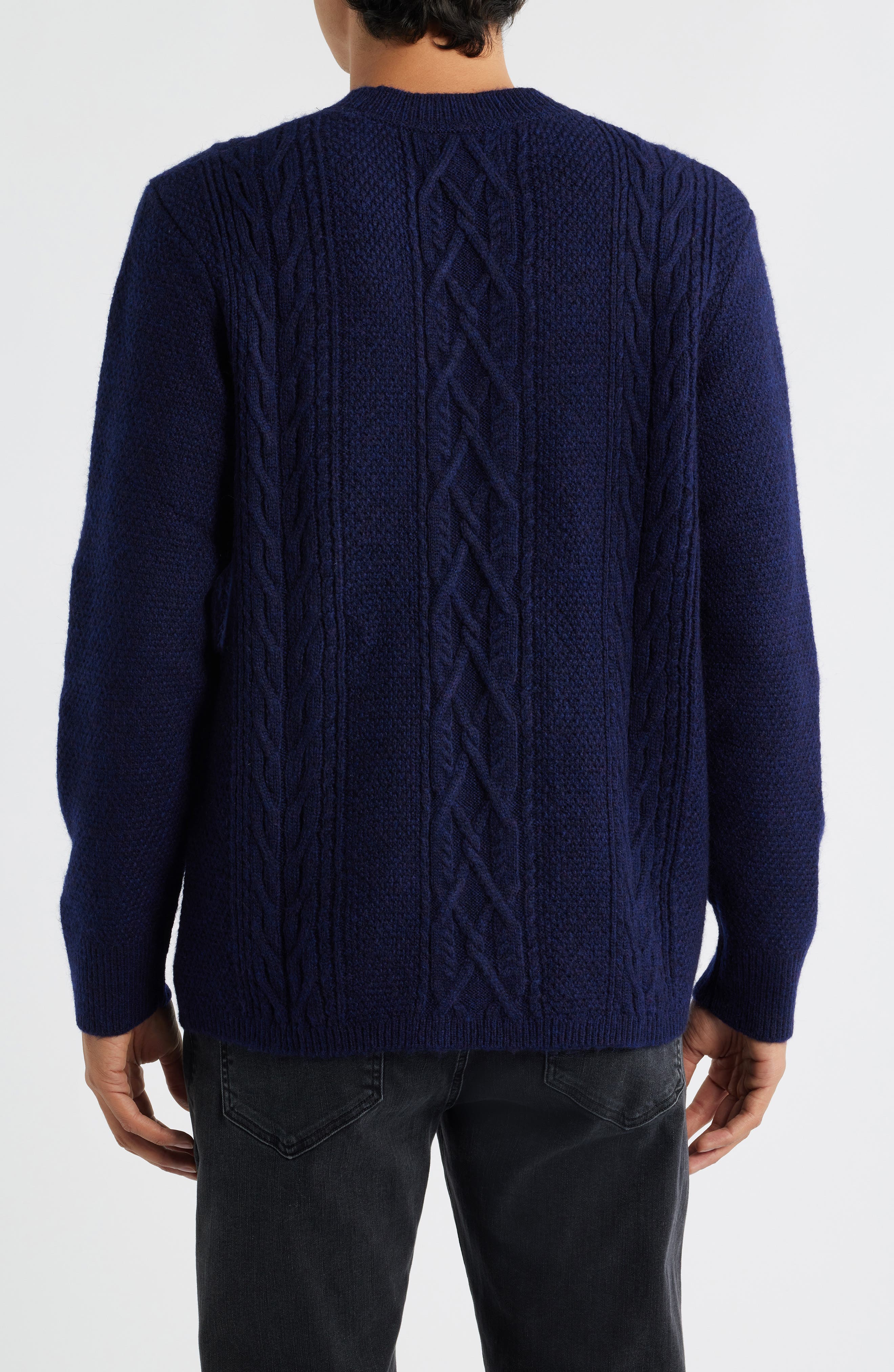 Hyatt Brushed Cable Crewneck Sweater - image 2