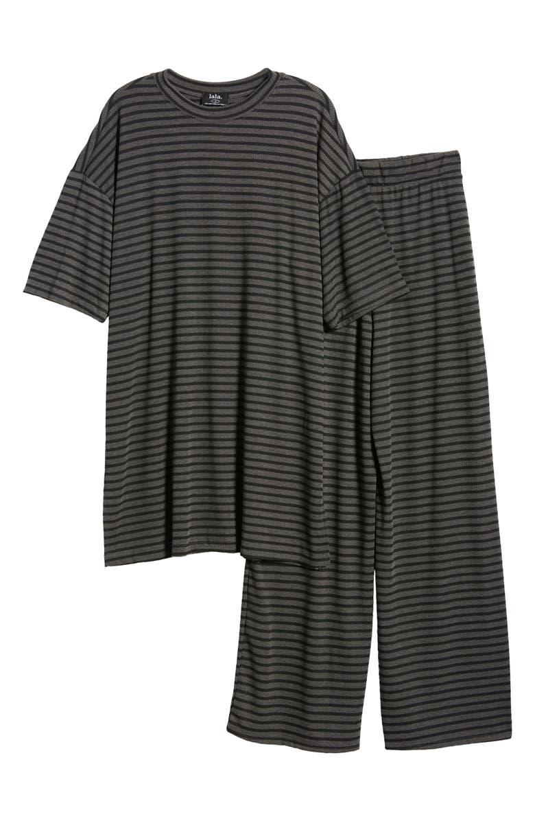 Dressed in Lala Leveled Up Ribbed Oversize T-Shirt & High Waist Pants Set, Alternate, color, 