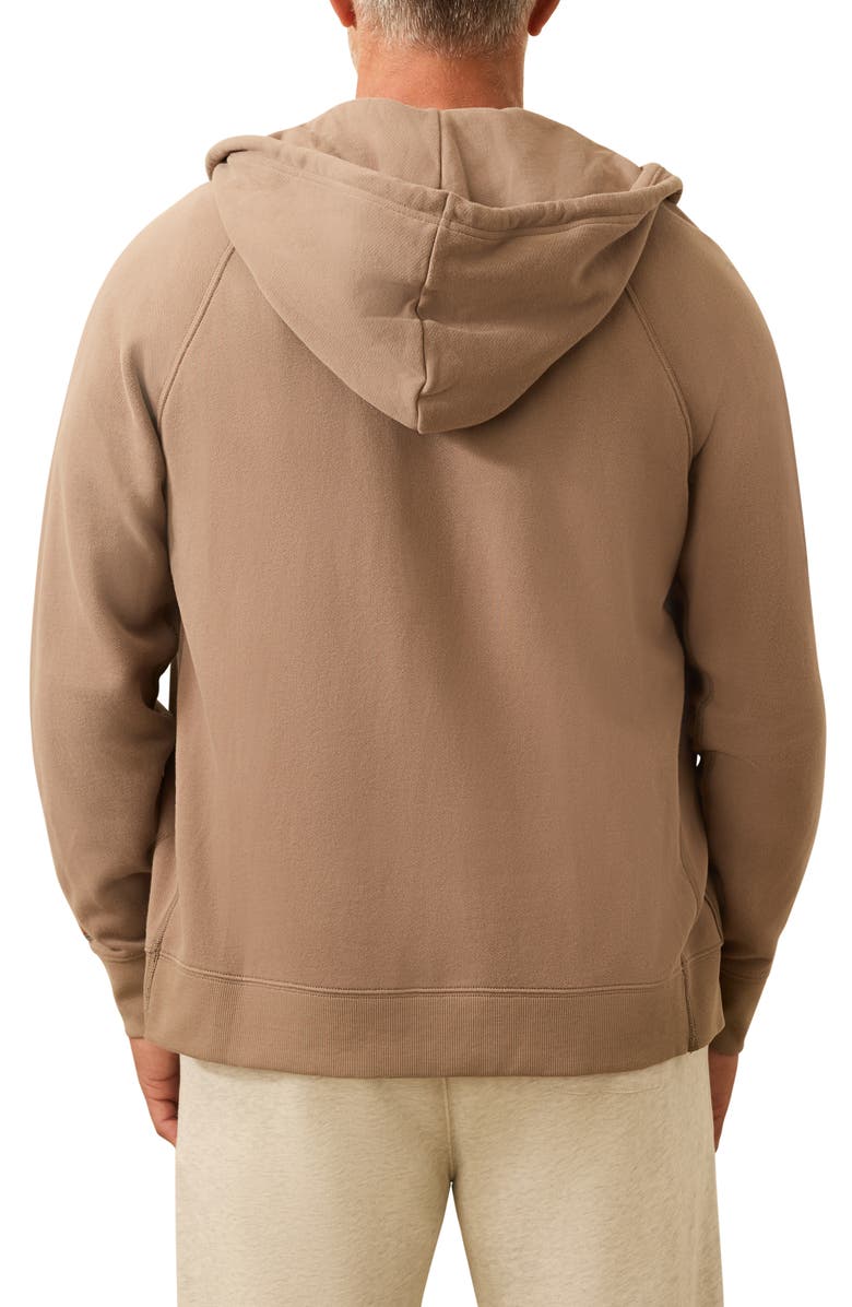 Faherty High Standard Organic Cotton Zip Hoodie, Alternate, color, Walnut Branch