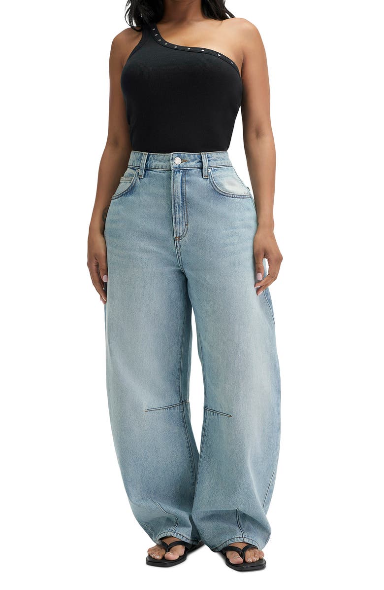 Cotton On Women's Curvy Barrel Jean, Main, color, 