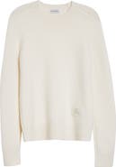 Burberry Constance Equestrian Knight Design Stretch Cashmere Crewneck Sweater