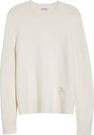 Burberry Constance Equestrian Knight Design Stretch Cashmere Crewneck Sweater