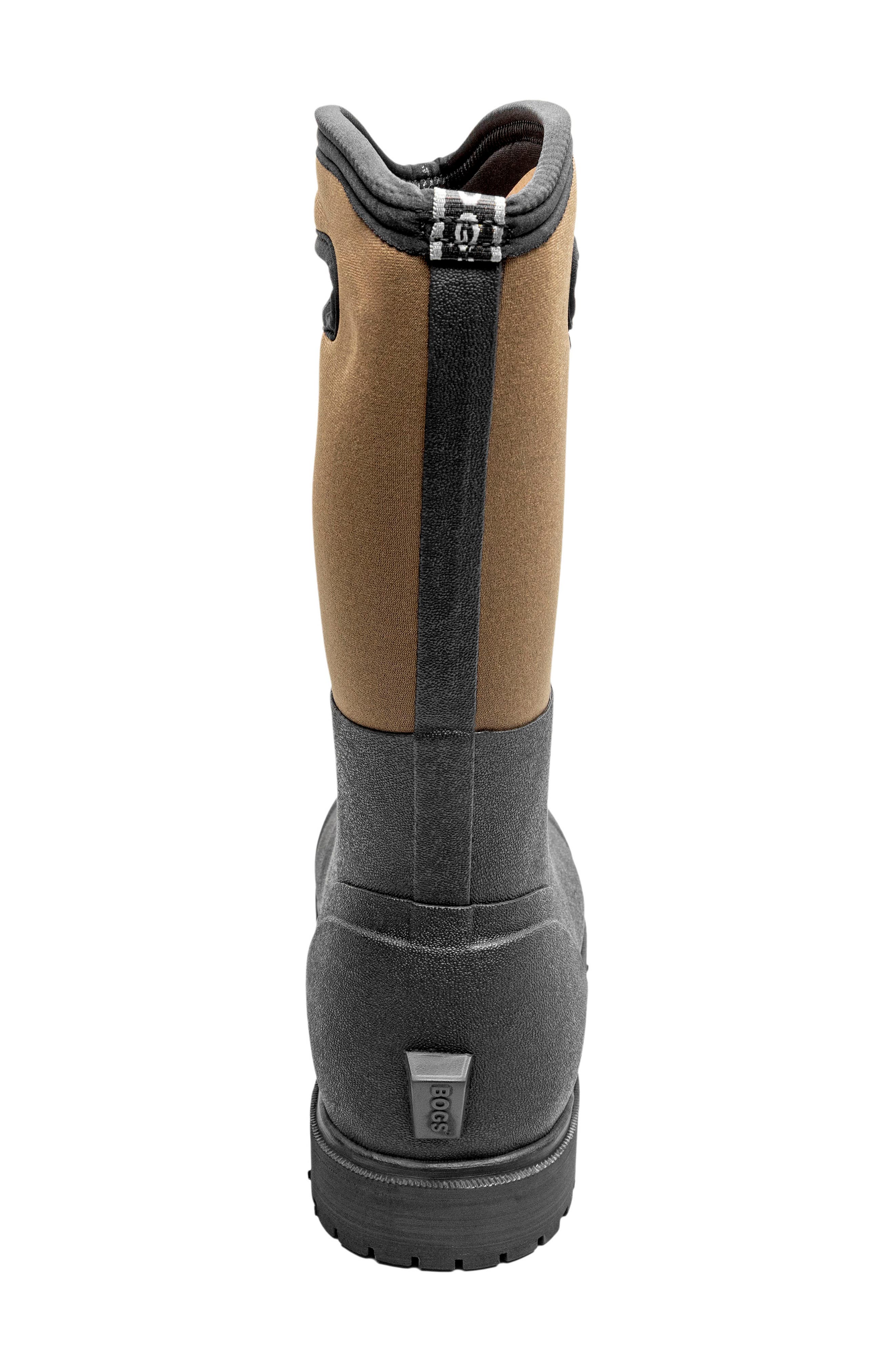 Roper Waterproof Rain Boot, Alternate, color, BLK AND BRN