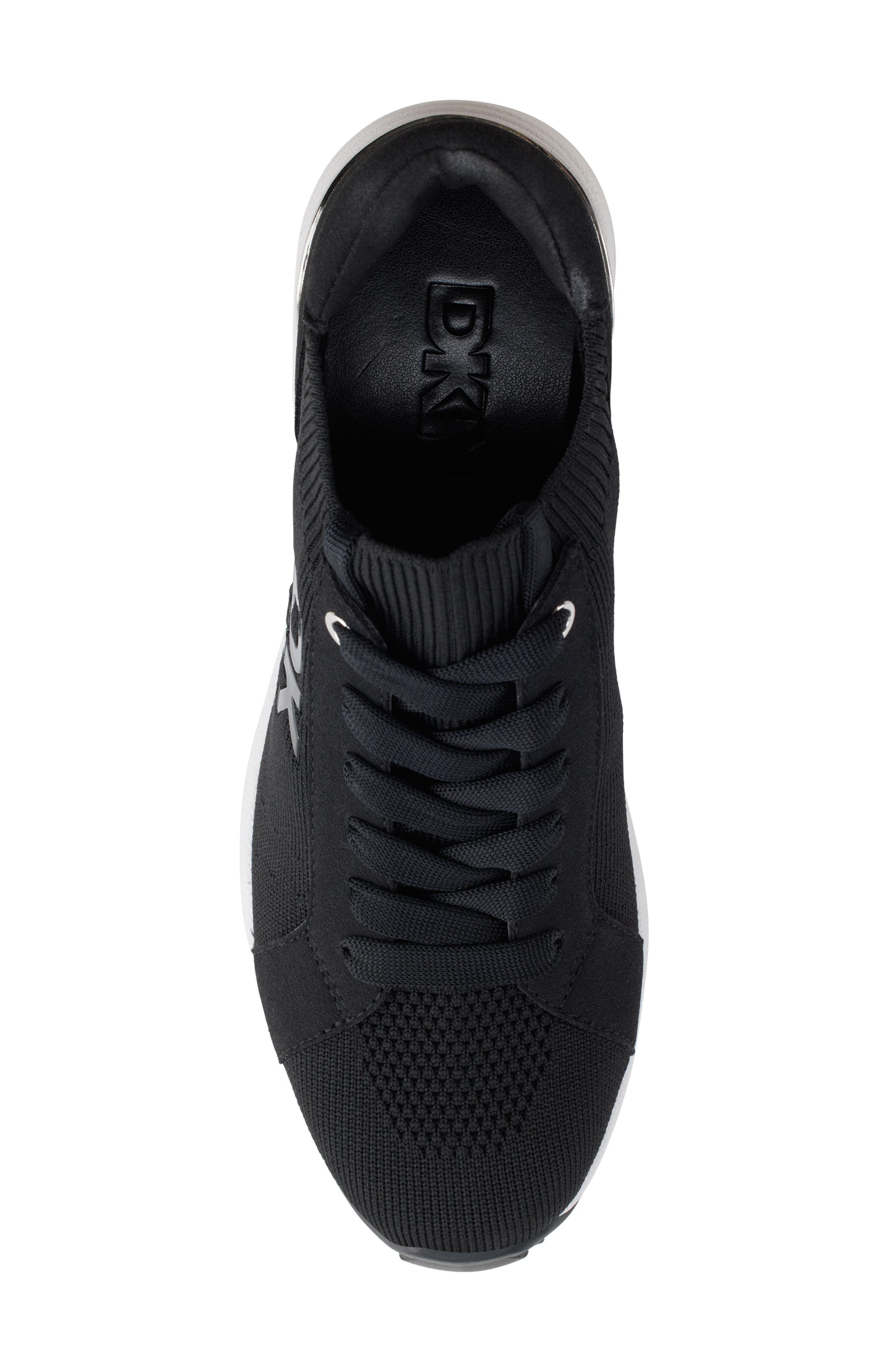 DKNY Kasia Wedge Sneaker, Alternate, color, Black