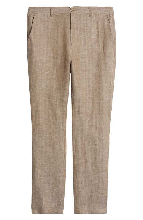 Linen Herringbone Chinos