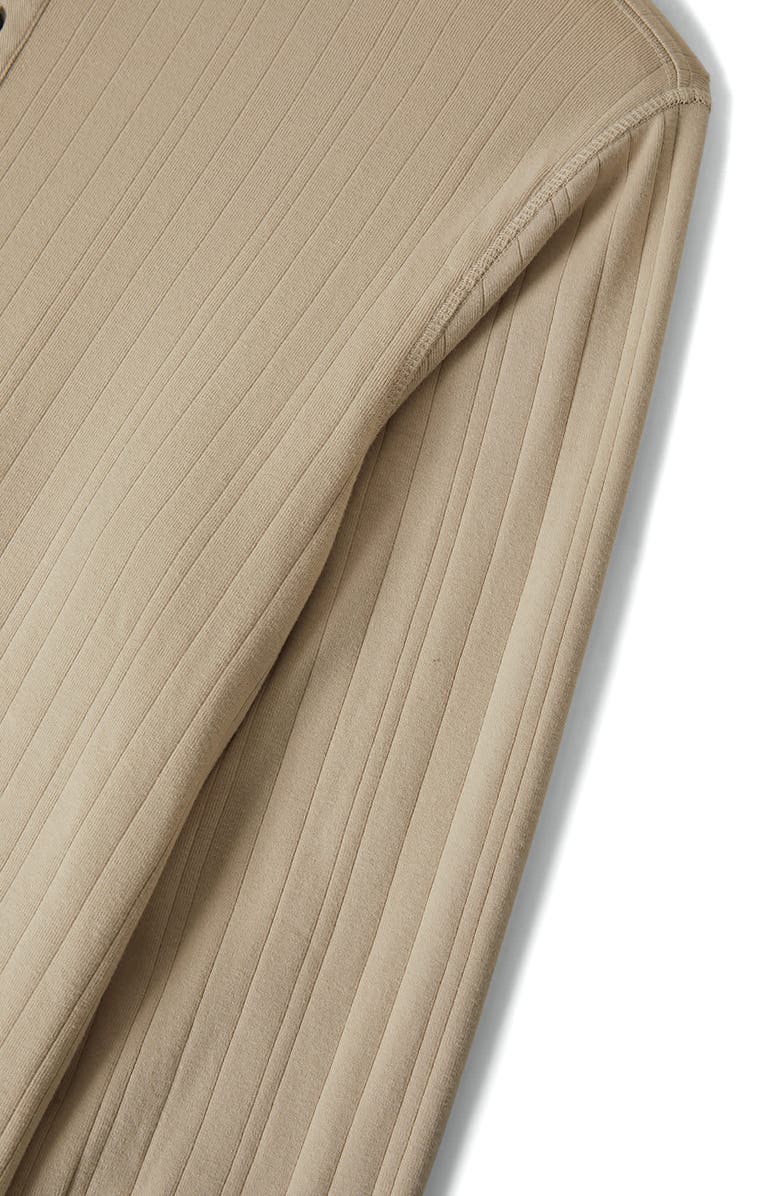 Brixton Standard Fit Long Sleeve Cotton Rib Henley, Alternate, color, Beige