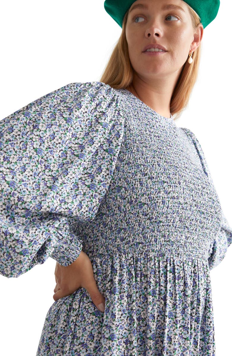 & Other Stories Ditsy Floral Tiered Long Sleeve Midi Dress, Alternate, color,