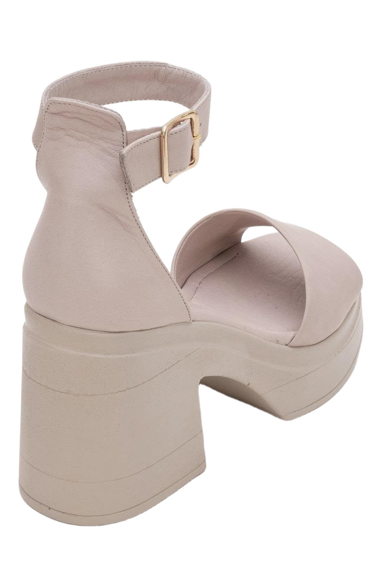 Margot Leather Platform Sandal, Alternate, color, Dark Beige Leather