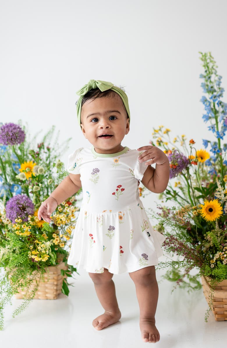 Kyte BABY Kids' Wildflower Skirted Bodysuit, Alternate, color, Wildflower