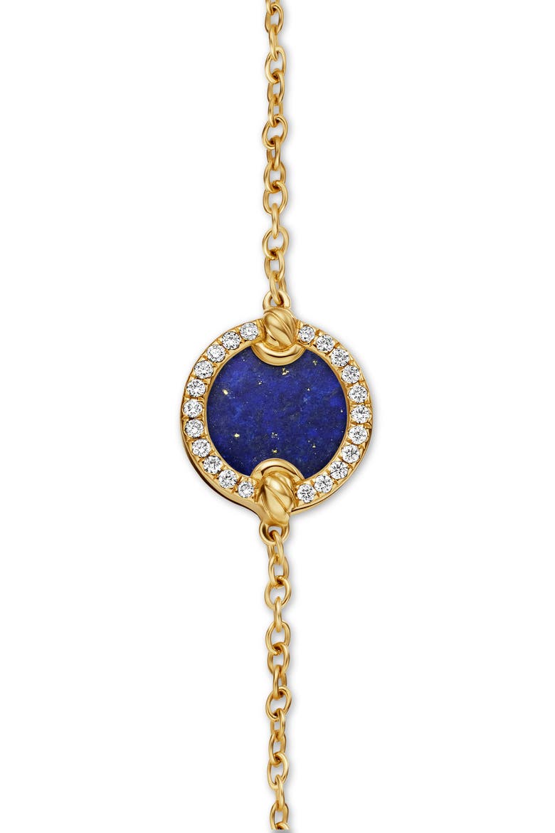 Petite Elements Center Station Chain Bracelet with Semiprecious Stone & Diamonds, Alternate, color, 18K YELLOW GOLD
