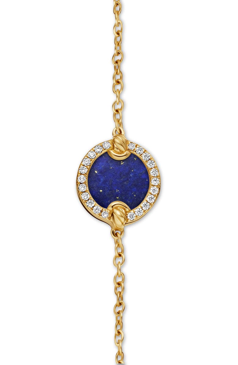 David Yurman Petite Elements Center Station Chain Bracelet with Semiprecious Stone & Diamonds, Alternate, color,