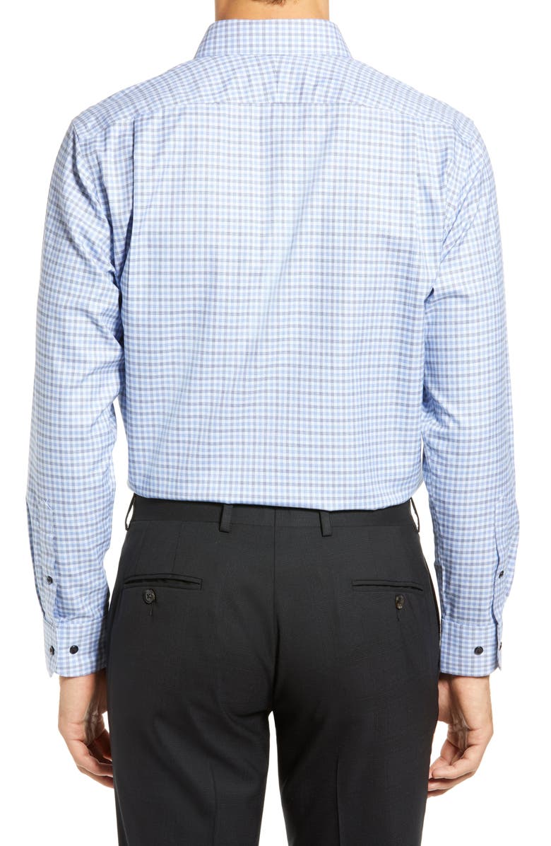Nordstrom Trim Fit Check Non-Iron Dress Shirt, Alternate, color, 