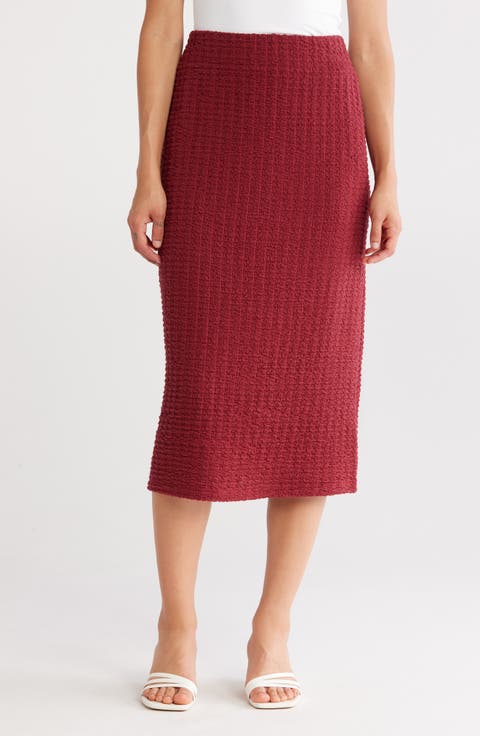 Textured Midi Skirt