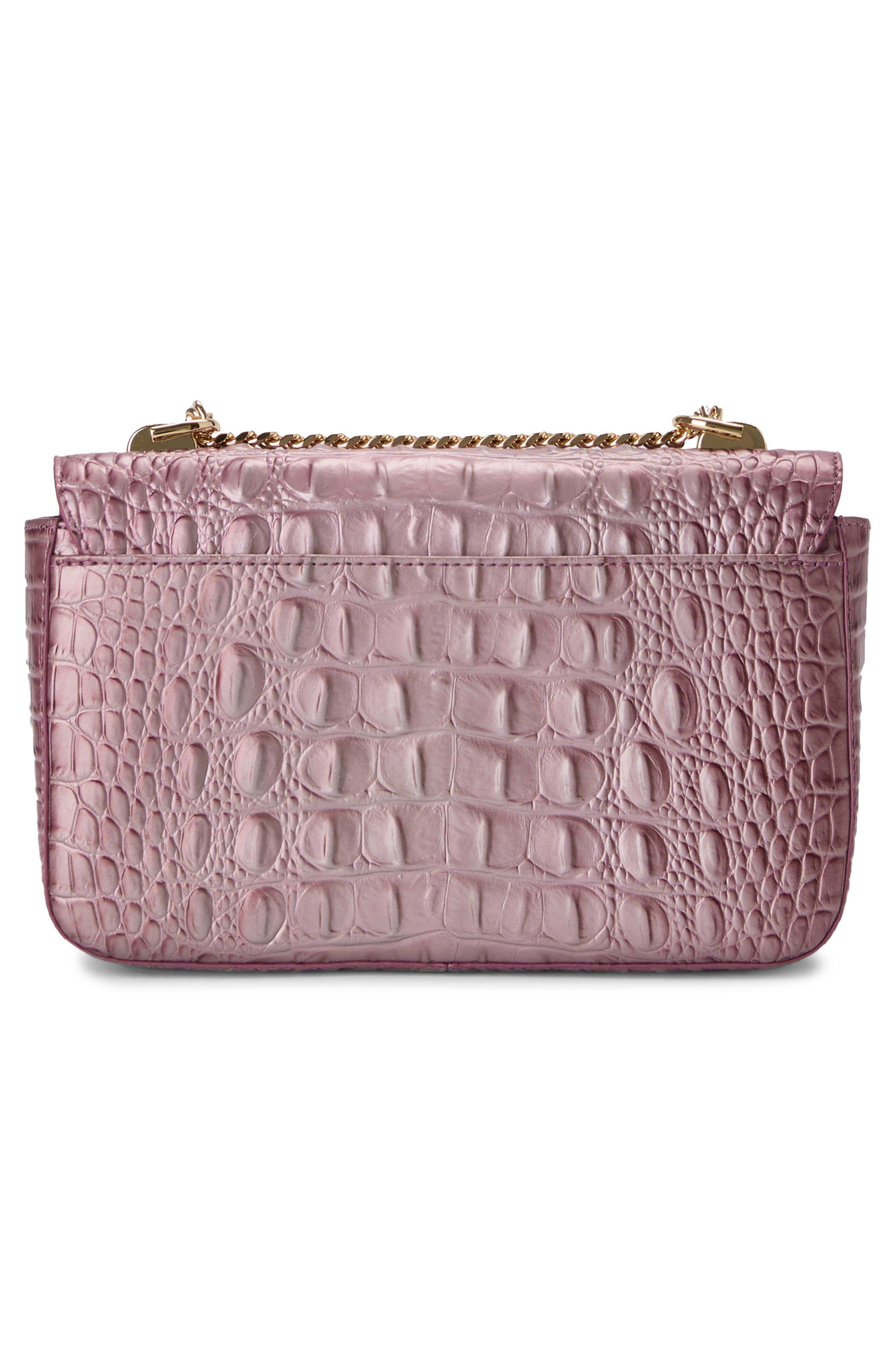 Brahmin Rosa Croc Embossed Leather Convertible Crossbody Bag, Alternate, color, 