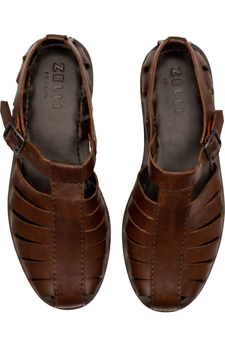 Zelli Italia Pesca Fisherman Sandal, Alternate, color, Brown