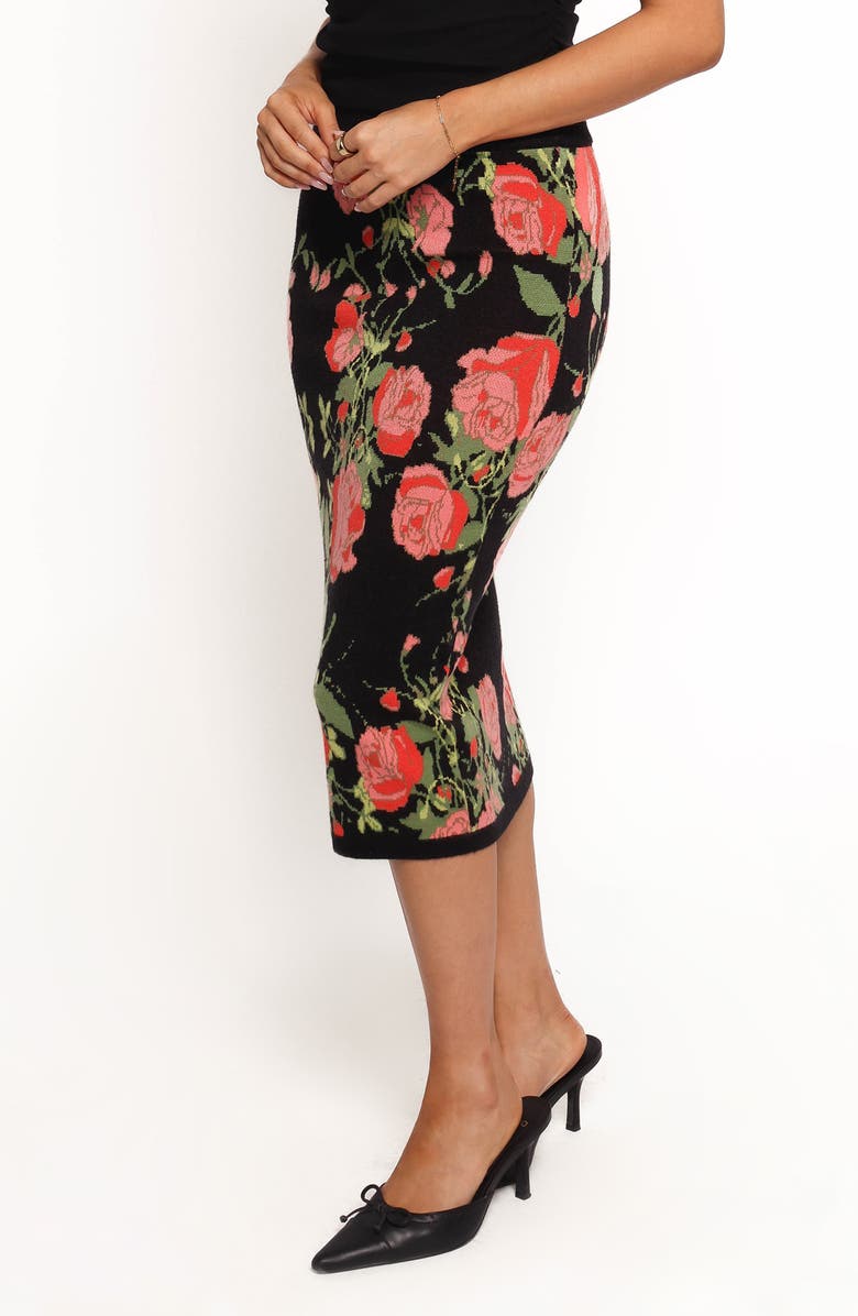 Petal & Pup Reeva Floral Knit Pencil Skirt, Alternate, color, 