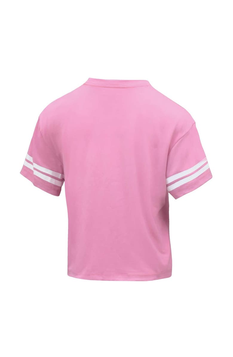 LAUREN JAMES Women's Lauren James Pink Dallas Cowboys Glitter Fashion Jersey T-Shirt, Alternate, color, 