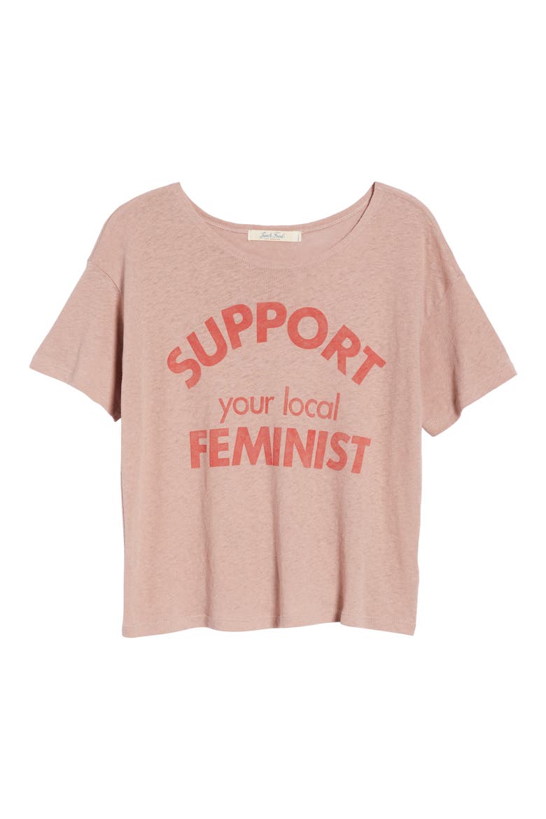 Support Your Local Feminist Tee, Alternate, color, SILK