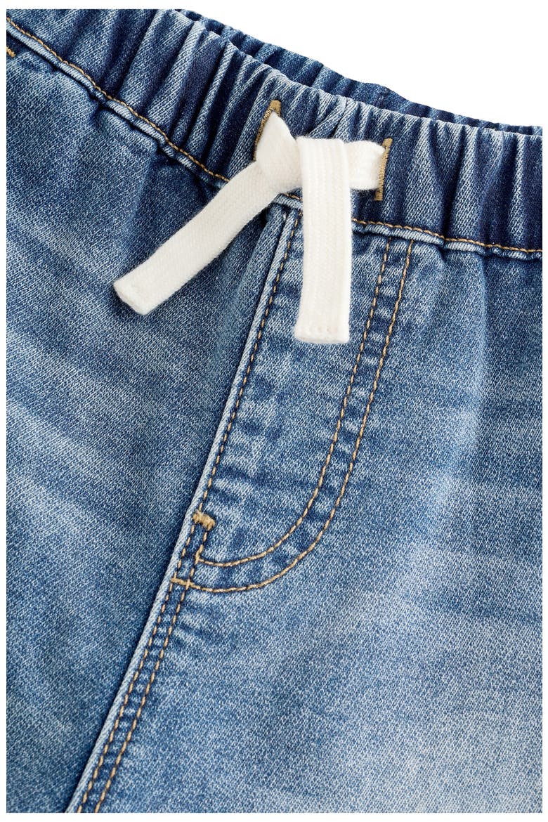 Kids' Character Patch Pull-On Jeans, Alternate, color, BLUE
