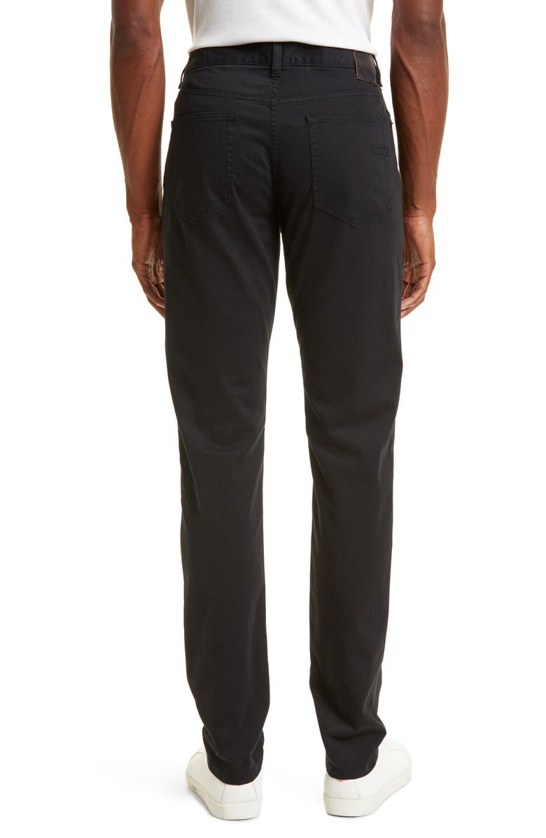 ZEGNA City Fit Stretch Cotton Pants, Alternate, color, Black