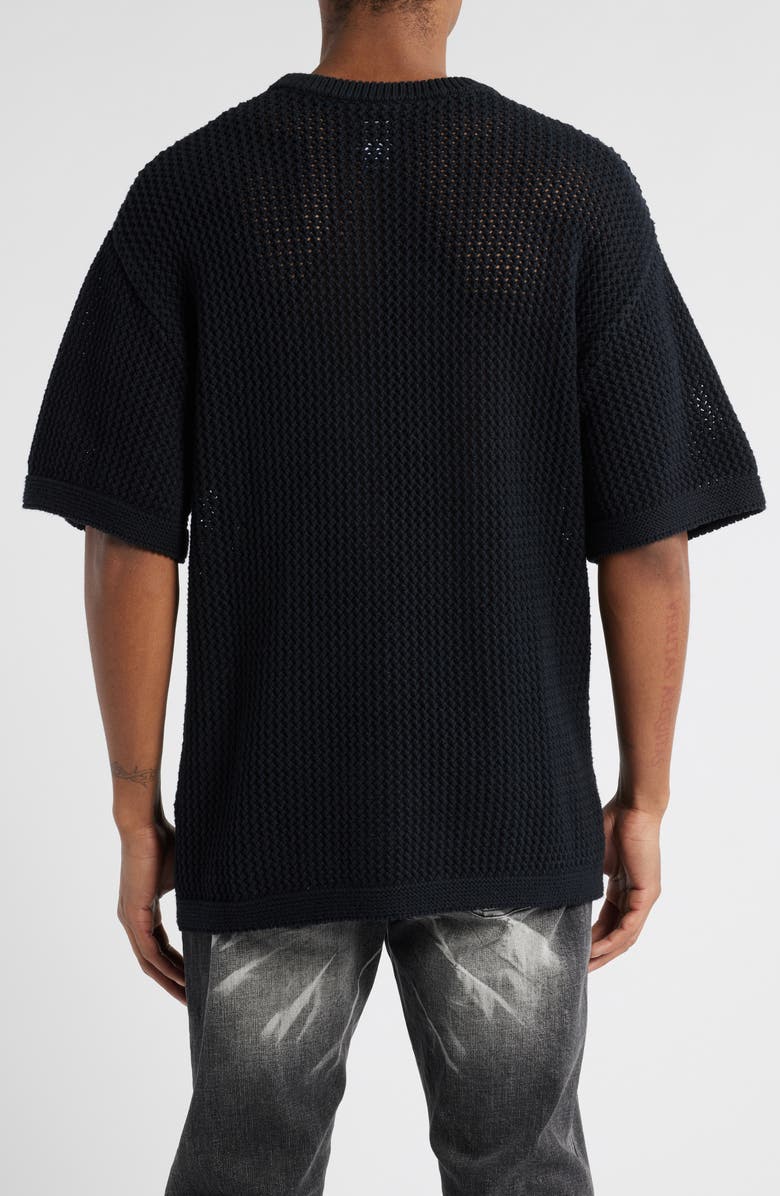 Billionaire Boys Club BB Mercer Short Sleeve Crop Chunky Cotton Sweater, Alternate, color,