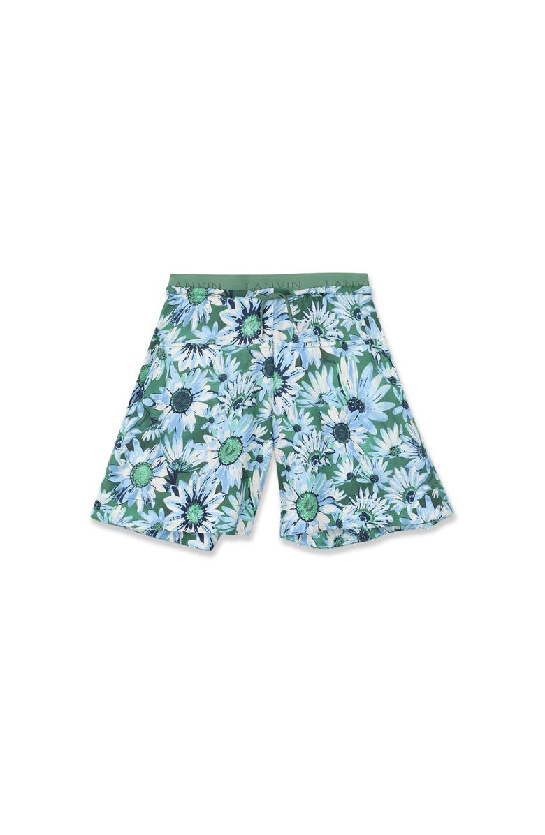 Lanvin Printed Bermuda Shorts, Main, color, Jade
