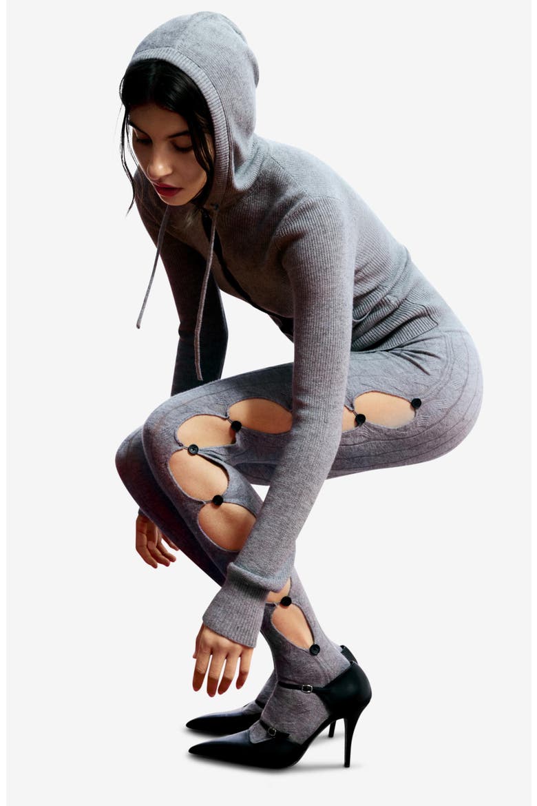 Side Cutout Leggings, Alternate, color, LIGHT GRAY