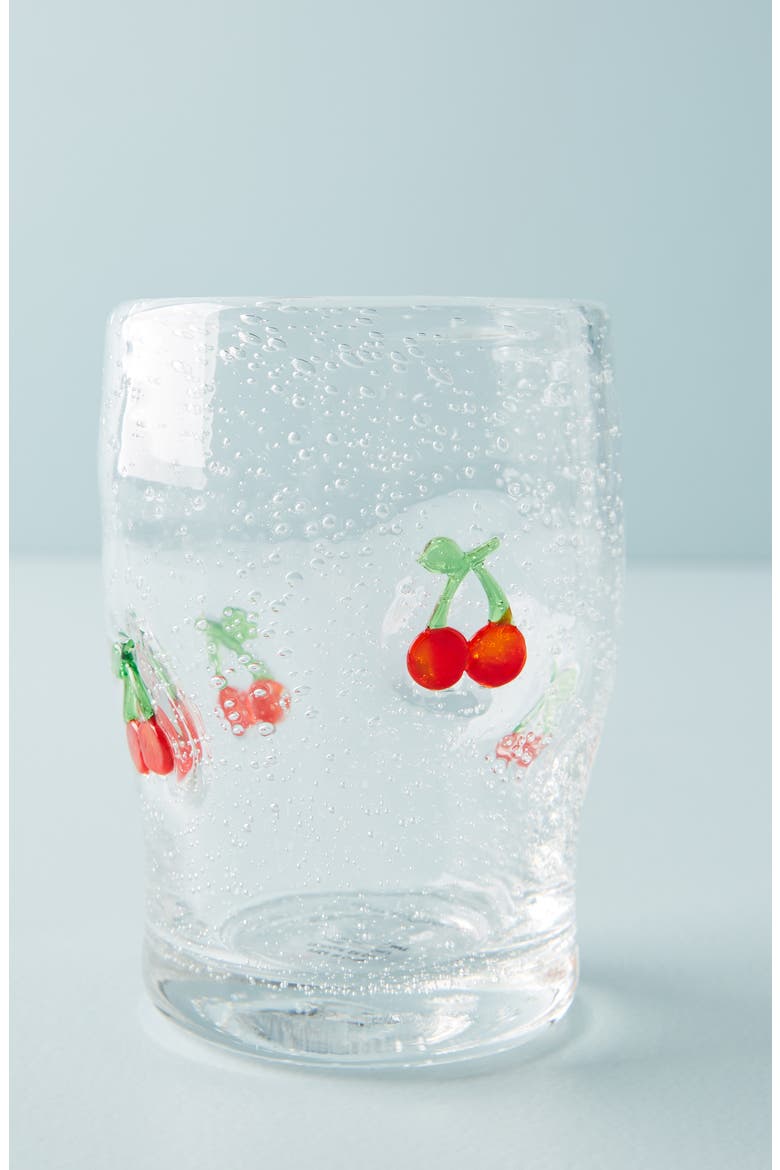 Anthropologie Gallion Juice Glass, Main, color, CHERRY
