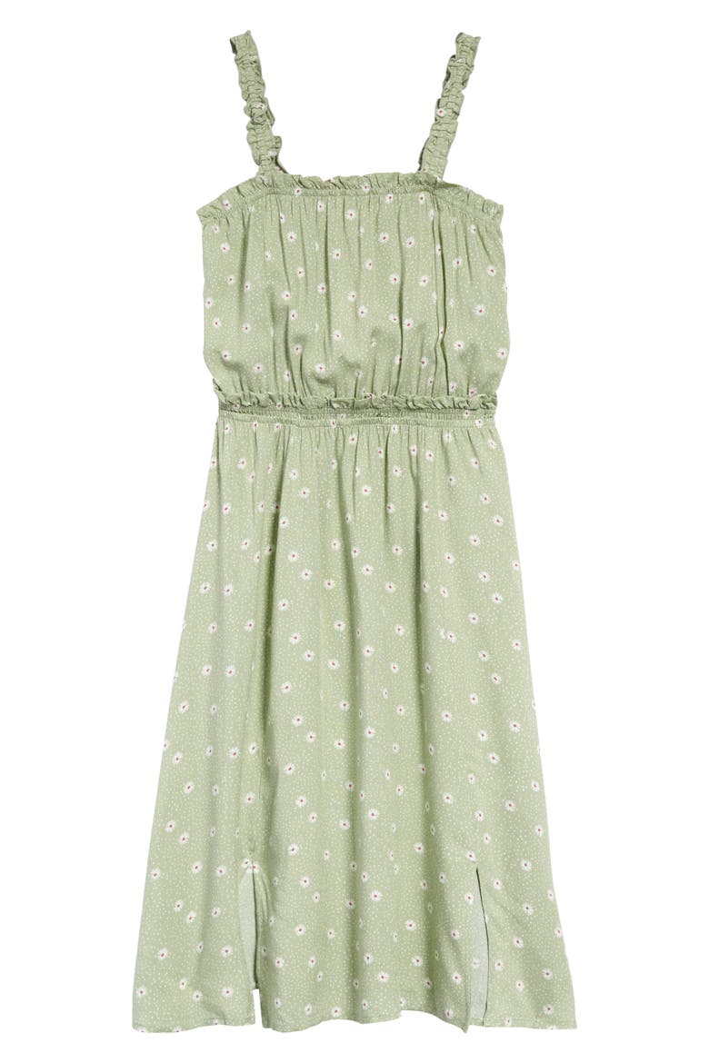 Kids' Print Sundress, Main, color, GREEN FLORAL