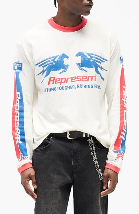 Long Sleeve Cotton Graphic T-Shirt