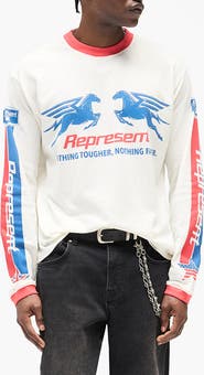 Represent Long Sleeve Cotton Graphic T-Shirt