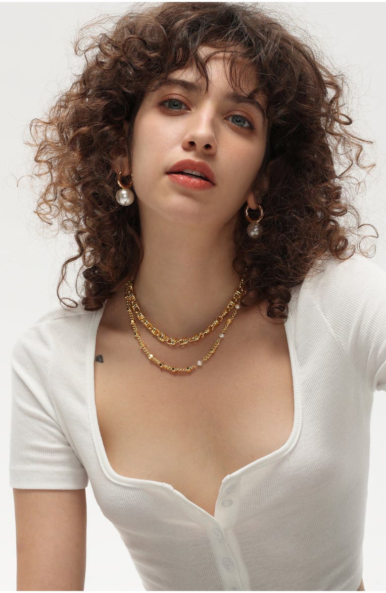 Classicharms Solid Mariner Anchor Chain Necklace, Alternate, color, Gold
