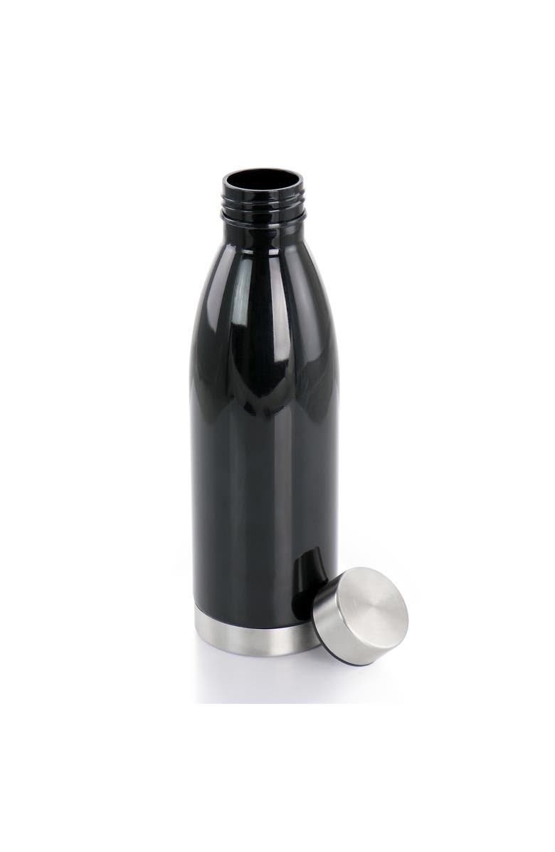 Gibson Home Dunneally 23 Ounce Plastic Water Bottle with Lid, Alternate, color, Black