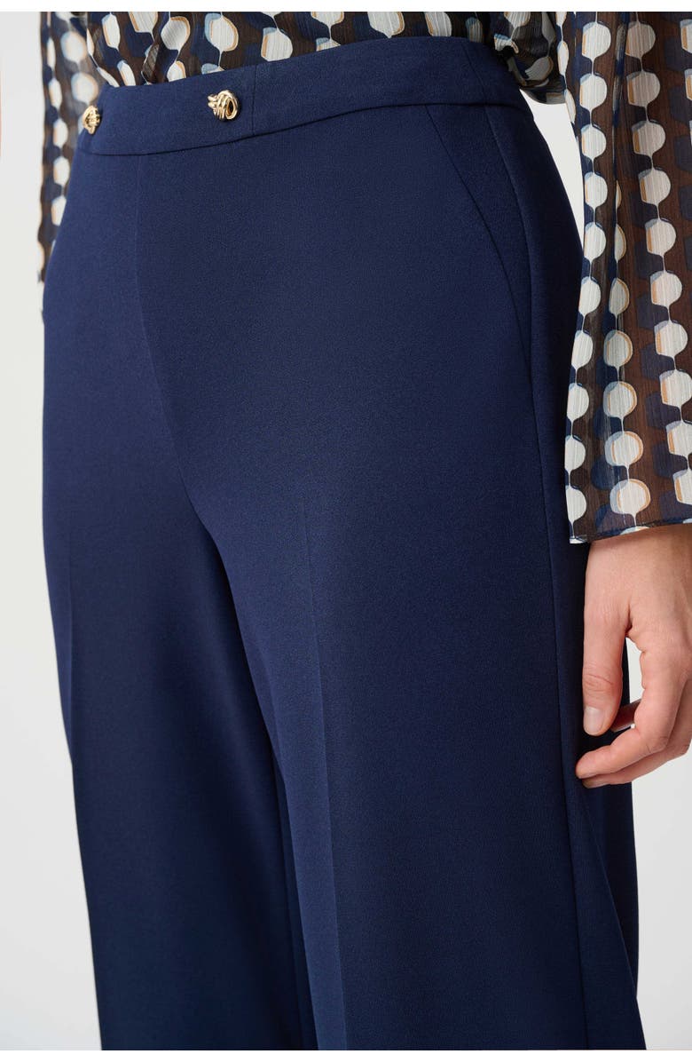 Joseph Ribkoff Scuba Crepe Wide Leg Pull-On Pants, Alternate, color, Indigo