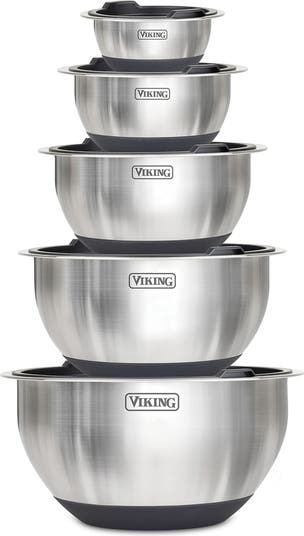 10-Piece Stainless Steel Mixing Bowl Set with Lids