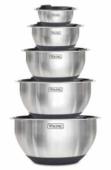 Viking 10-Piece Stainless Steel Mixing Bowl Set with Lids
