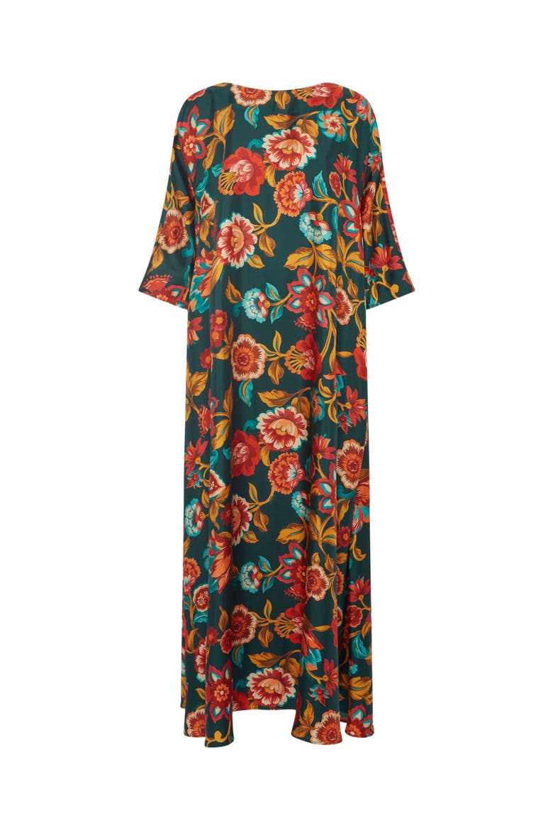 Muumuu Dress Round Neck Hottie Emerald, Alternate, color, Hottie Emerald