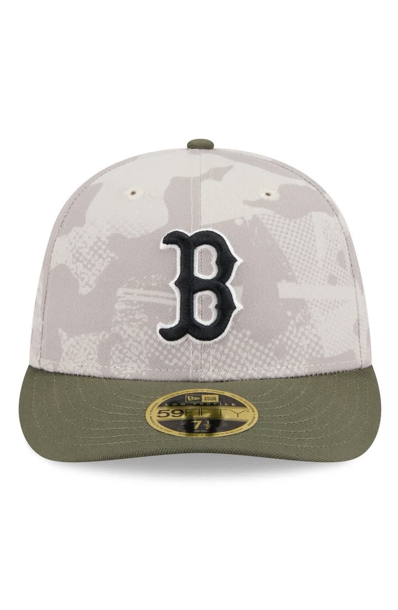 New Era Men's New Era Light Beige/Olive Boston Red Sox 2025 Armed Forces Day Low Profile 59FIFTY Fitted Hat, Alternate, color, Light Beige