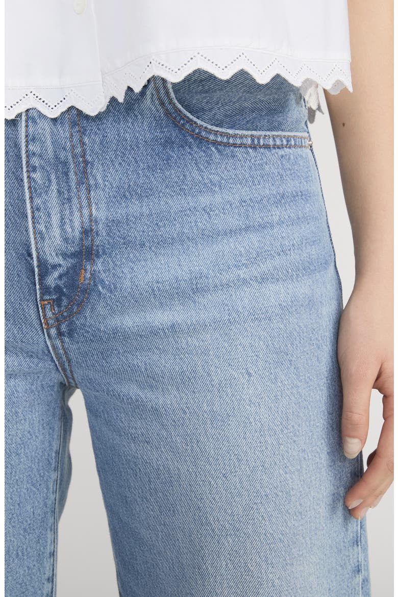 The Bow High Waist Barrel Jeans, Alternate, color, RAPTURE